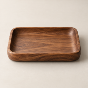 Walnut wood catchall tray