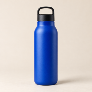 Cobalt blue insulated stainless steel water bottle